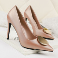 Fancy satin elegant heels pumps woman sexy stiletto ladys slip on women sexy shoes dress shoe high heels pumps for women